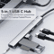 FlexiHub USBC To 35 Mm Audio USB Adapter MultiPort OTG Hub Connector For Laptops Computers 1