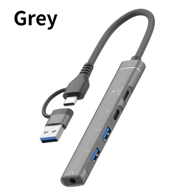 FlexiHub USBC To 35 Mm Audio USB Adapter MultiPort OTG Hub Connector For Laptops Computers 6