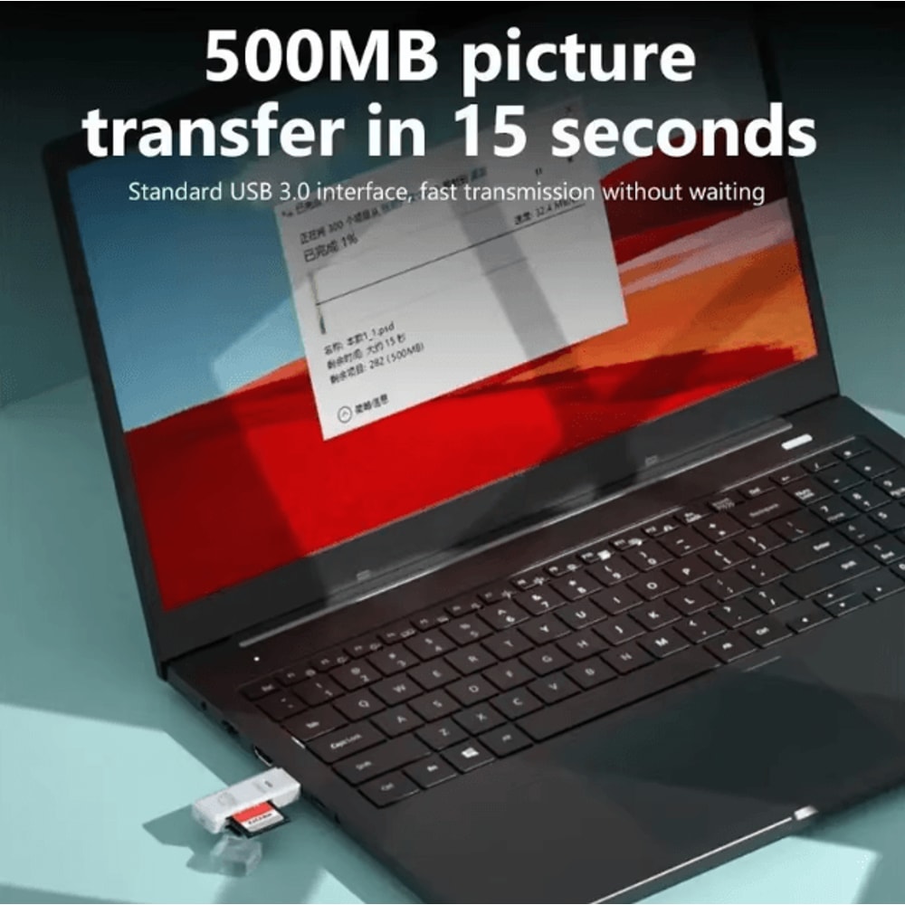 SpeedDock 2in1 USB 30 Card Reader HighSpeed SD TF Memory Adapter For PC Laptop More 1