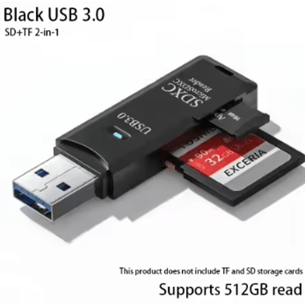 SpeedDock 2in1 USB 30 Card Reader HighSpeed SD TF Memory Adapter For PC Laptop More 5