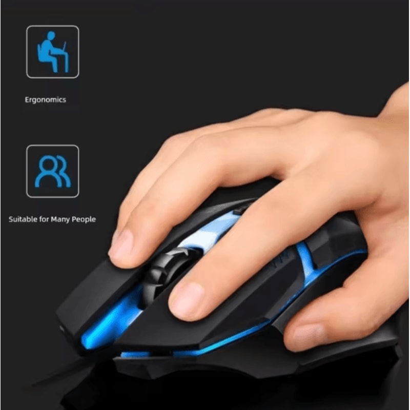 USB Wired Mouse RGB Colorful Mouse 1600 DPI Gaming Mouse Optical Wired Mouse Mice Ergonomic Mouse F 4
