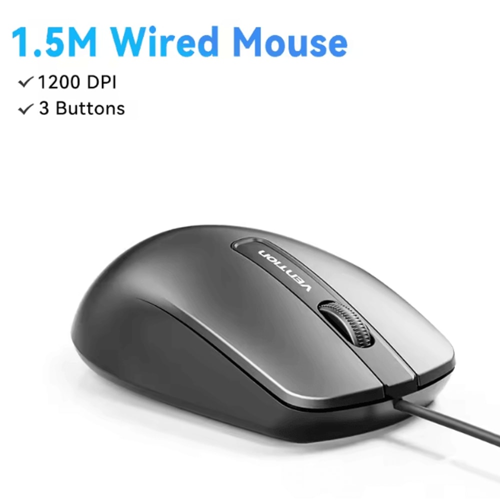 Vention 24 G Wireless Ergonomic Mouse 1200 DPI USB Receiver For PC Laptop Tablet 6