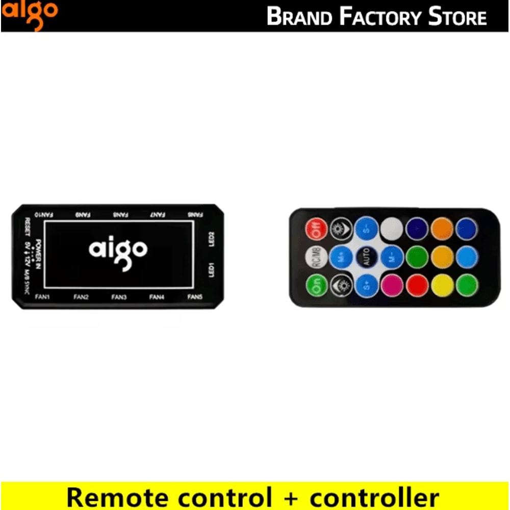 Aigo AR12 120 Mm ARGB PC Case Fan Adjustable RGB LED Cooling Fan With 6Pin Connector 8