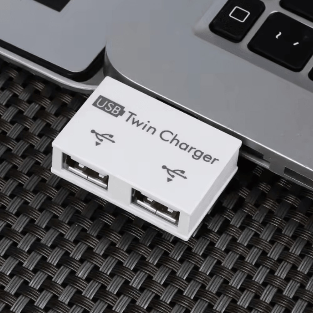 FlexiSplit USB 20 2Port USB Hub Adapter 1 Male To 2 Female USB Splitter For PC Laptop 1