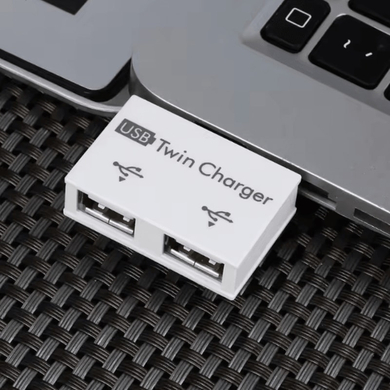 FlexiSplit USB 20 2Port USB Hub Adapter 1 Male To 2 Female USB Splitter For PC Laptop 1