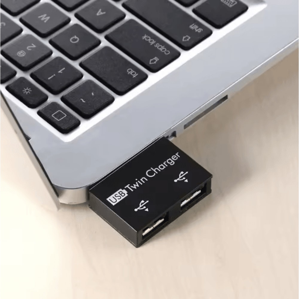 FlexiSplit USB 20 2Port USB Hub Adapter 1 Male To 2 Female USB Splitter For PC Laptop 2