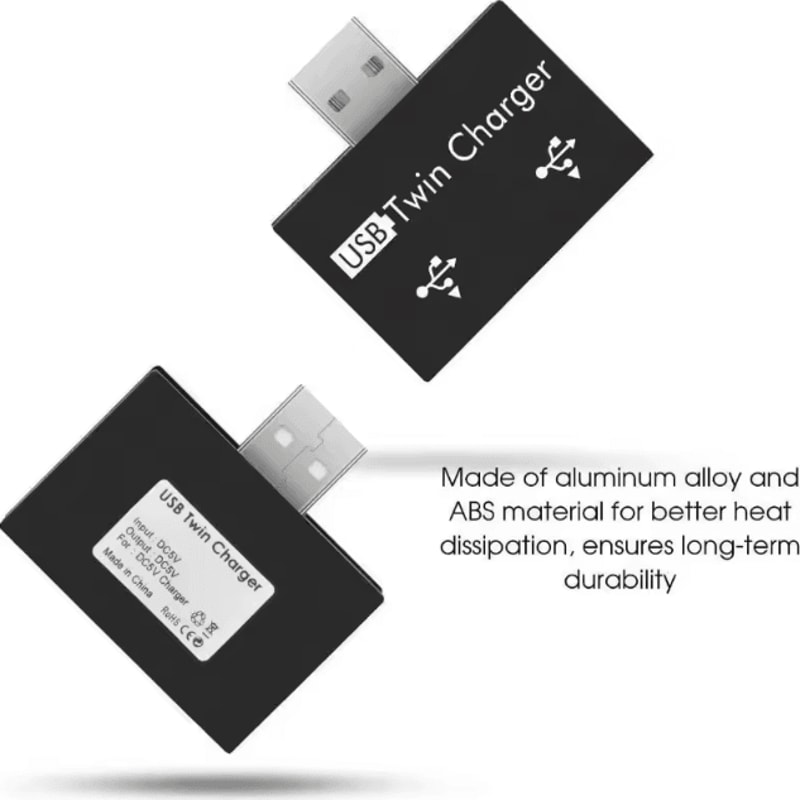 FlexiSplit USB 20 2Port USB Hub Adapter 1 Male To 2 Female USB Splitter For PC Laptop 3