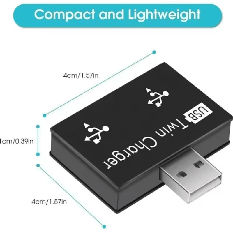FlexiSplit USB 20 2Port USB Hub Adapter 1 Male To 2 Female USB Splitter For PC Laptop 4