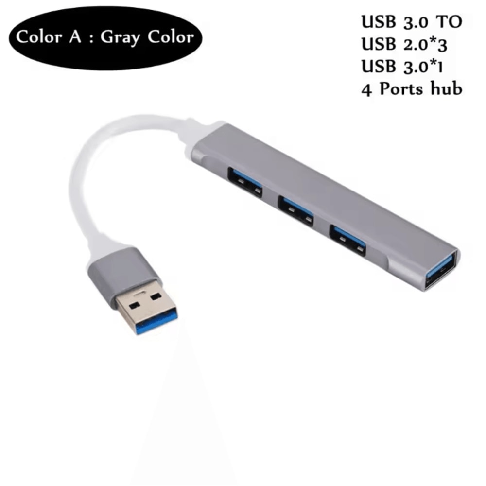 BGGQGG USBCUSB 30 4Port USB Hub MultiSplitter OTG Adapter For Laptops Computers 3