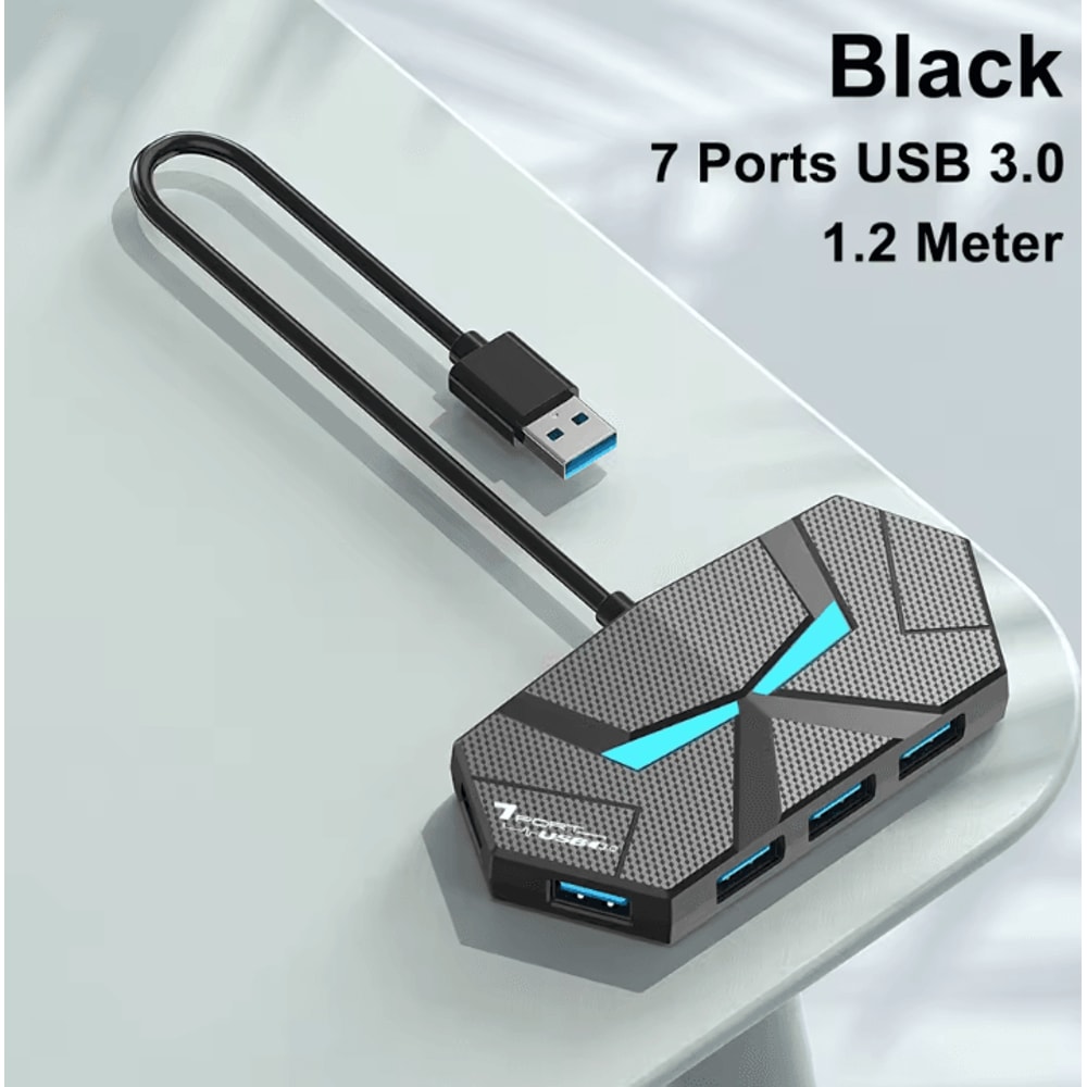 SpeedStation 7Port USB 30 Hub HighSpeed PD Power Supply USB Docking Station Adapter 8