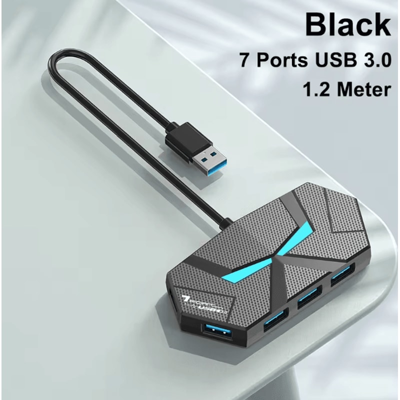 SpeedStation 7Port USB 30 Hub HighSpeed PD Power Supply USB Docking Station Adapter 8