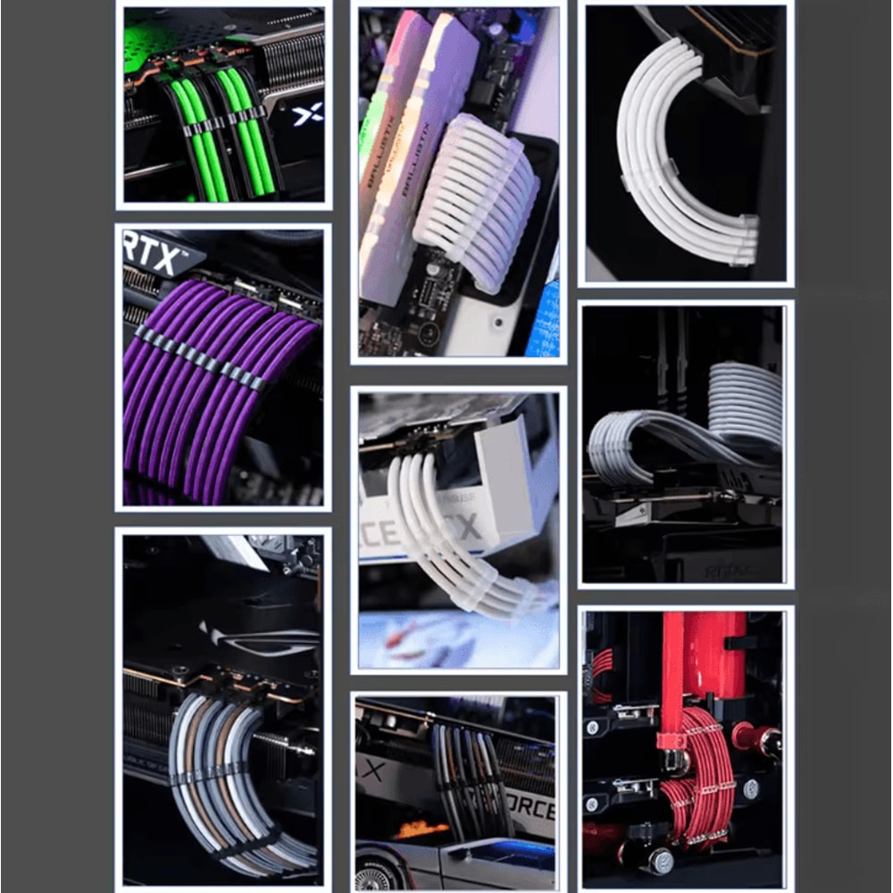 ProTidy 24Piece Cable Comb Clip Organizer Set ATX 24 Pin CPU 8 Pin 6 Pin Wire Management For PC 2