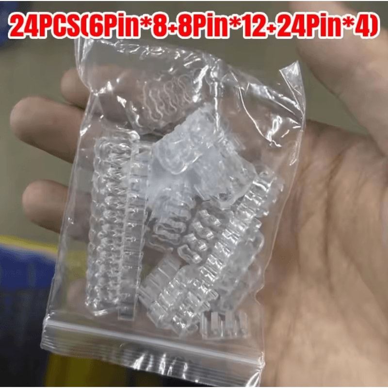 ProTidy 24Piece Cable Comb Clip Organizer Set ATX 24 Pin CPU 8 Pin 6 Pin Wire Management For PC 4