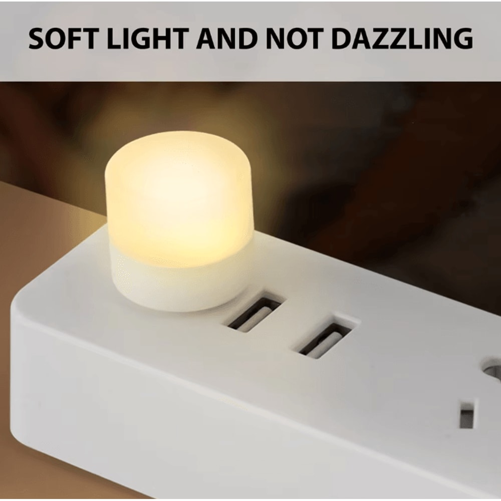 110Pcs Mini USB Night Light Warm White Eye Protection Book Reading Light USB Plug Computer Mobile P 2