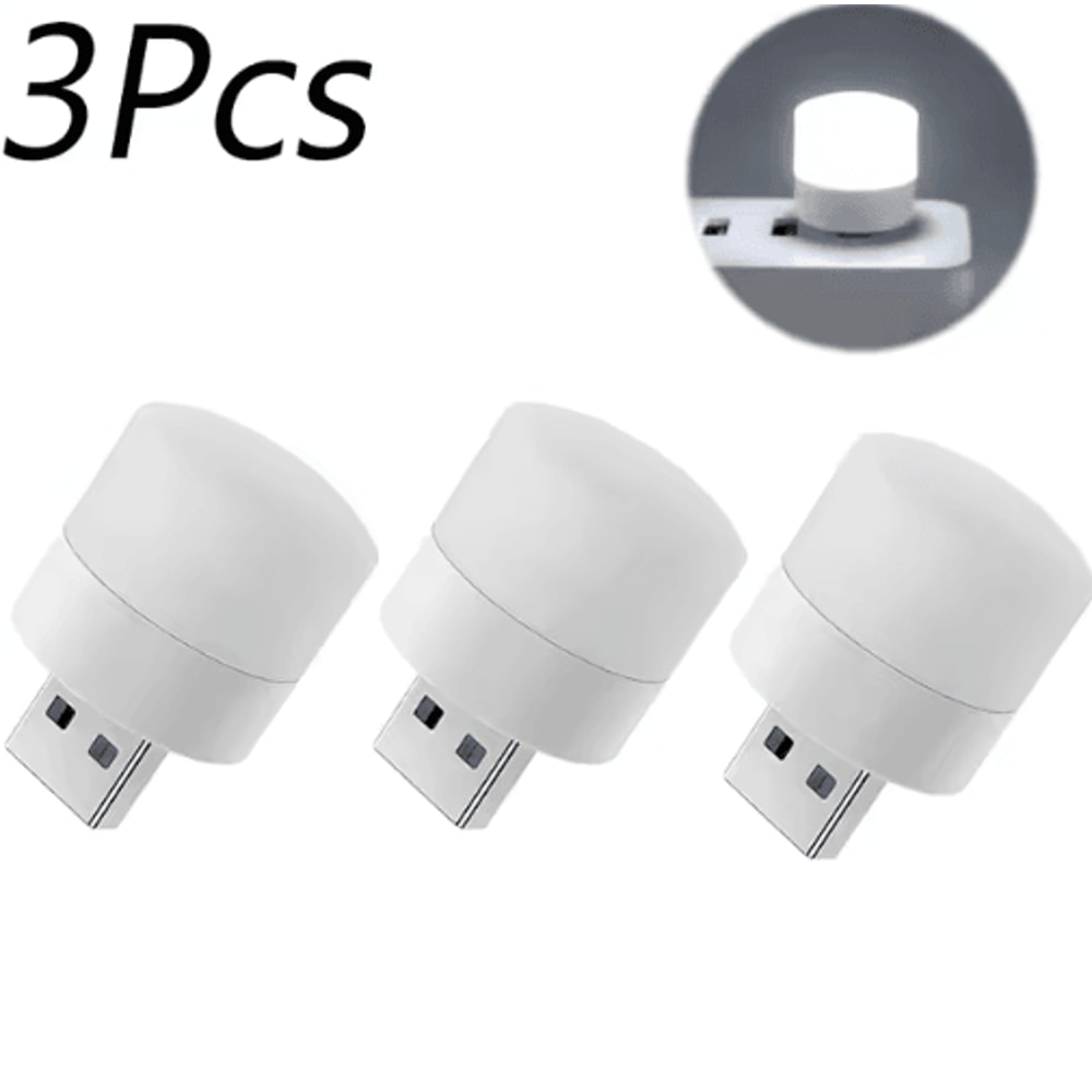 110Pcs Mini USB Night Light Warm White Eye Protection Book Reading Light USB Plug Computer Mobile P 9