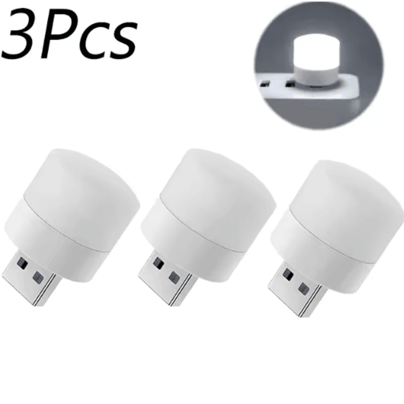 110Pcs Mini USB Night Light Warm White Eye Protection Book Reading Light USB Plug Computer Mobile P 9