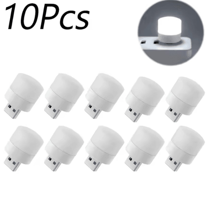 110Pcs Mini USB Night Light Warm White Eye Protection Book Reading Light USB Plug Computer Mobile P 13