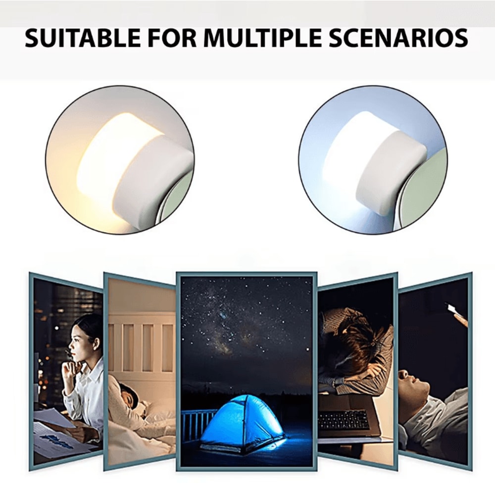 110Pcs Mini USB Night Light Warm White Eye Protection Book Reading Light USB Plug Computer Mobile P 3