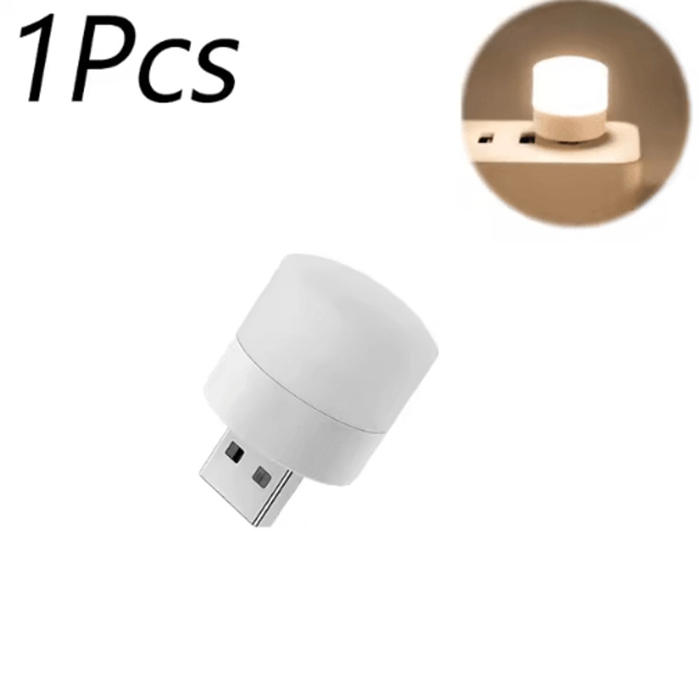 110Pcs Mini USB Night Light Warm White Eye Protection Book Reading Light USB Plug Computer Mobile P 6