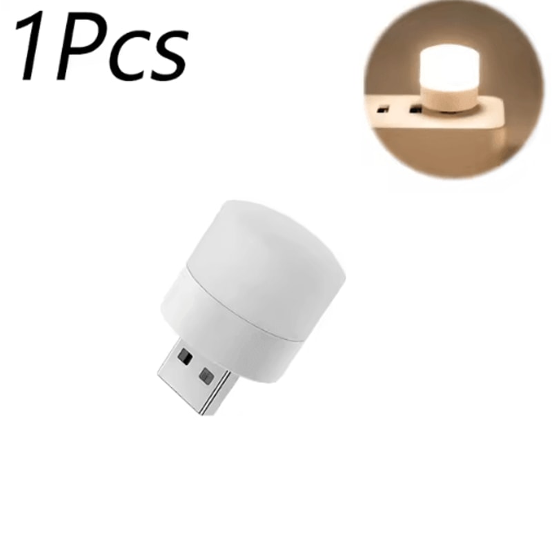 110Pcs Mini USB Night Light Warm White Eye Protection Book Reading Light USB Plug Computer Mobile P 6