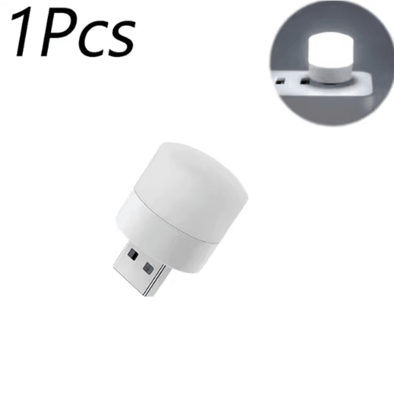 110Pcs Mini USB Night Light Warm White Eye Protection Book Reading Light USB Plug Computer Mobile P 7