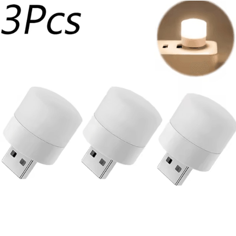 110Pcs Mini USB Night Light Warm White Eye Protection Book Reading Light USB Plug Computer Mobile P 8