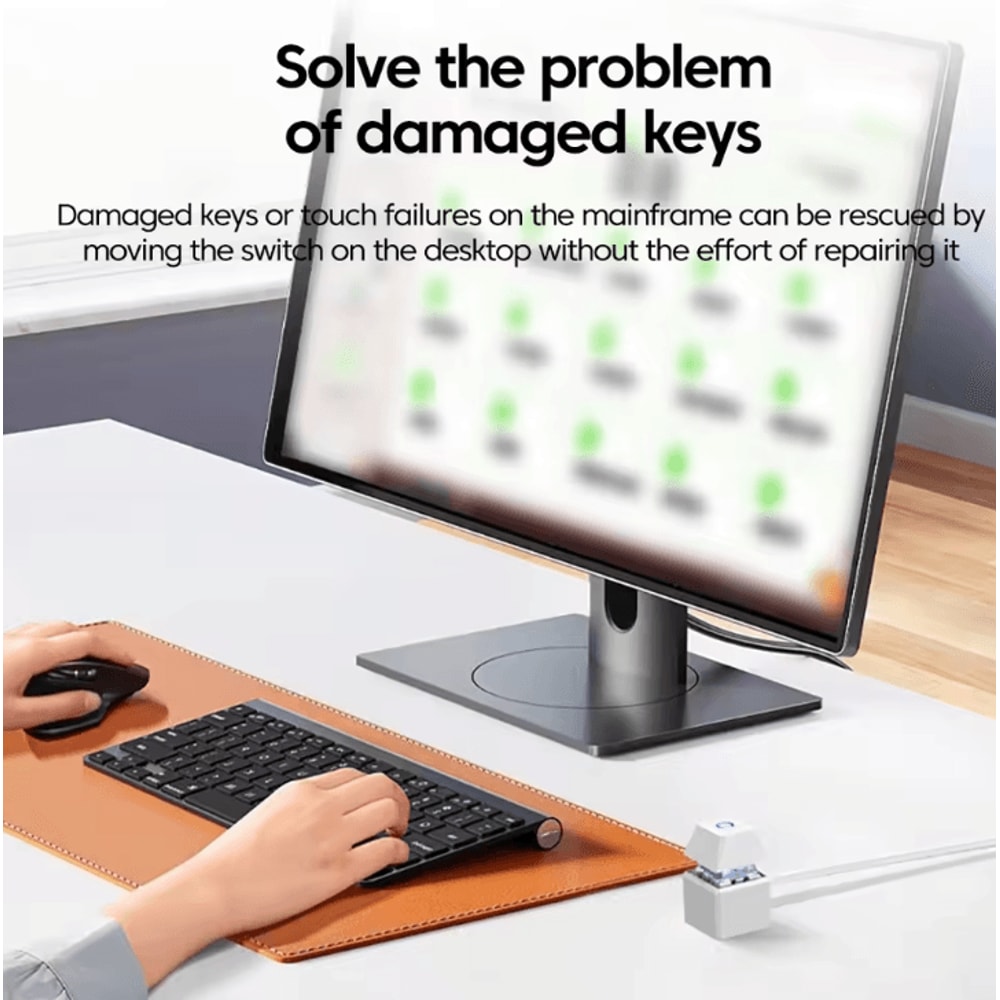 ProSwitch LED External PC Power Button 2 M Desktop Computer OnOff Switch With Colorful LED 4