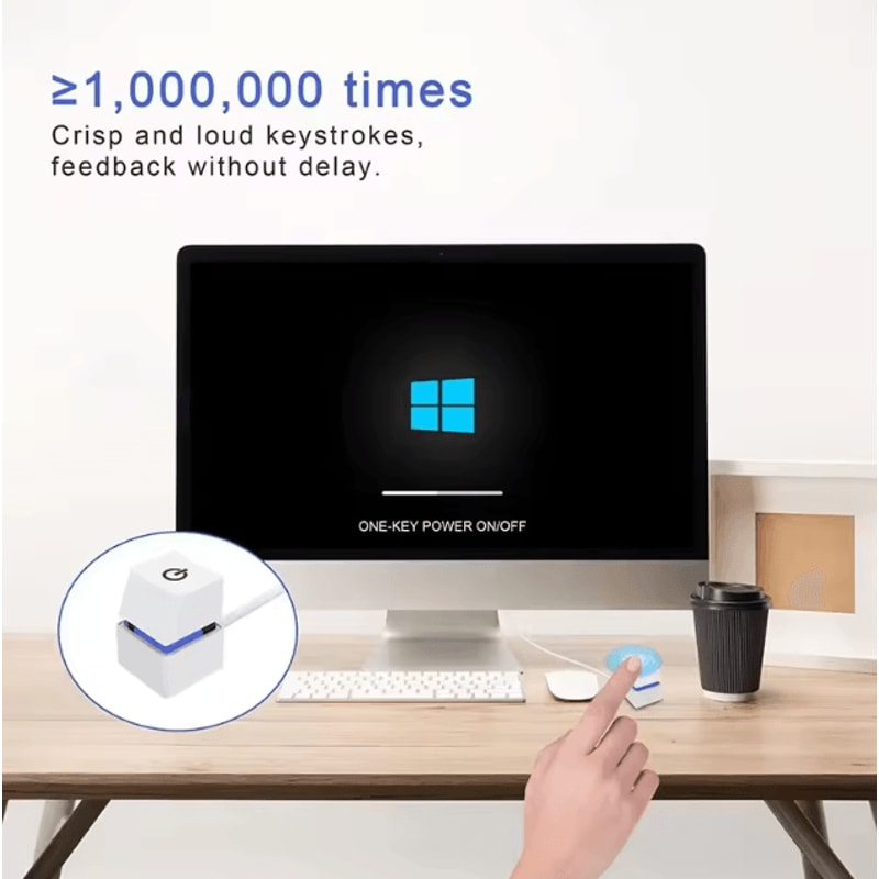 ProSwitch LED External PC Power Button 2 M Desktop Computer OnOff Switch With Colorful LED 5