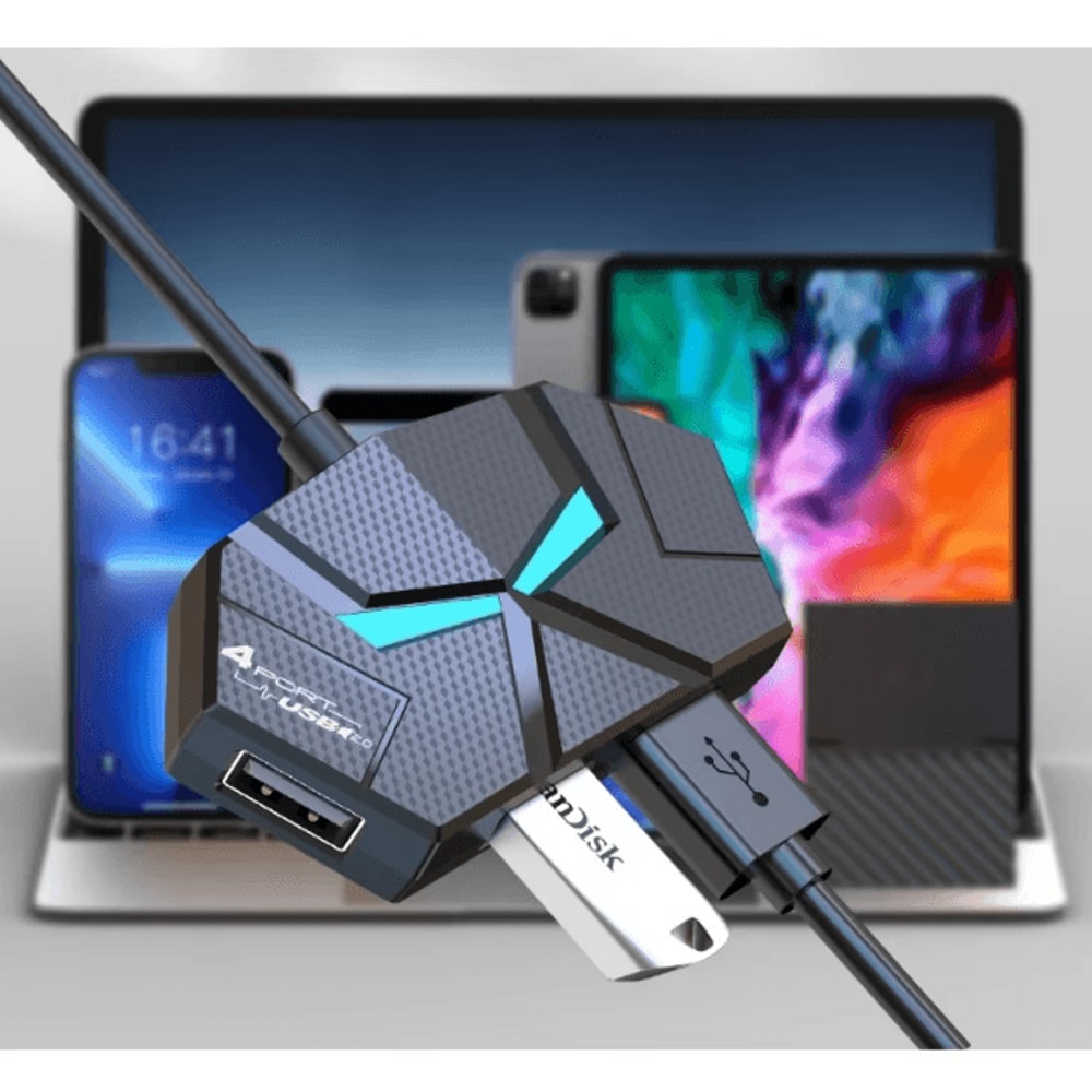 06CM12M HUB 7port Compatible USB20 Expansion Splitter Laptop Connect Hard Drive Computer TYPEC Stab 1