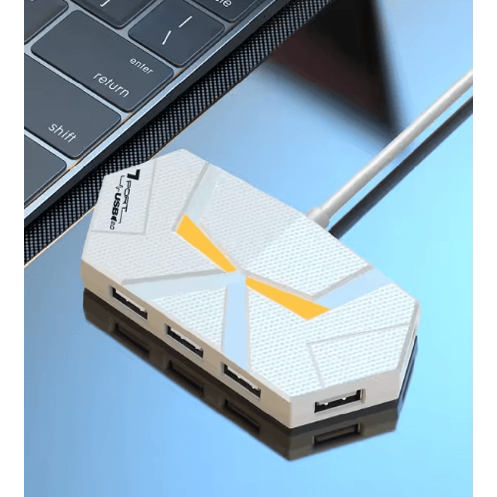 06CM12M HUB 7port Compatible USB20 Expansion Splitter Laptop Connect Hard Drive Computer TYPEC Stab 8
