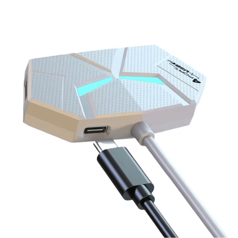 06CM12M HUB 7port Compatible USB20 Expansion Splitter Laptop Connect Hard Drive Computer TYPEC Stab 4