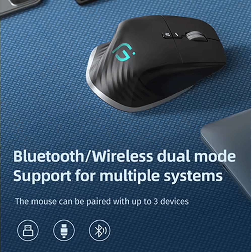 MultiDevice Wireless Mouse Bluetooth 50 30 Mouse 24G Wireless Portable Optical Mouse Ergonomic Rig 3