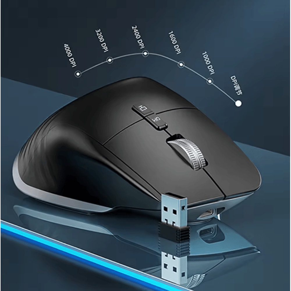 MultiDevice Wireless Mouse Bluetooth 50 30 Mouse 24G Wireless Portable Optical Mouse Ergonomic Rig 4