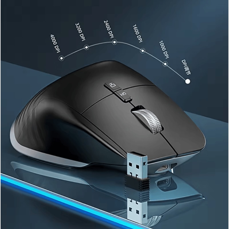 MultiDevice Wireless Mouse Bluetooth 50 30 Mouse 24G Wireless Portable Optical Mouse Ergonomic Rig 4