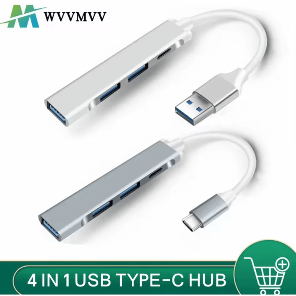 FlexiPort 4in1 USBC 30 Hub HighSpeed USBC OTG MultiPort Adapter For Laptops Devices 0