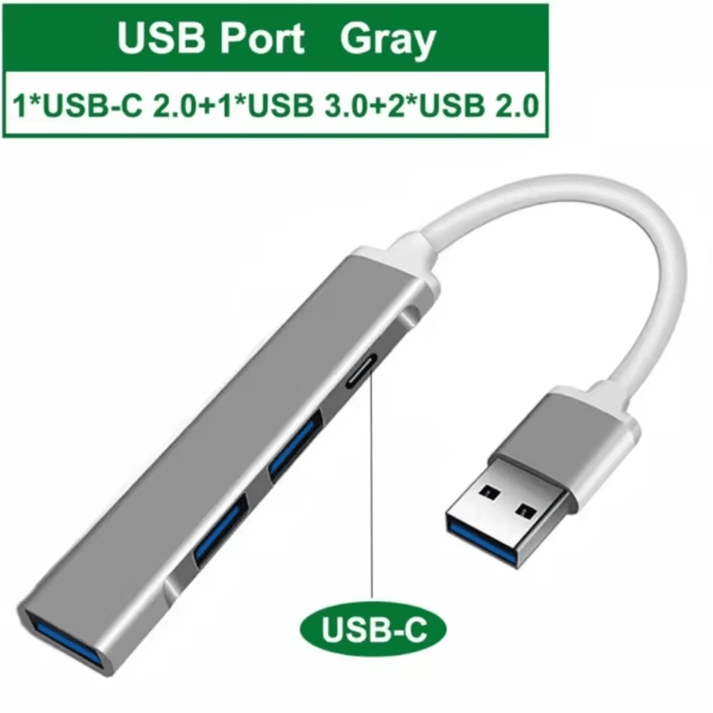 FlexiPort 4in1 USBC 30 Hub HighSpeed USBC OTG MultiPort Adapter For Laptops Devices 10