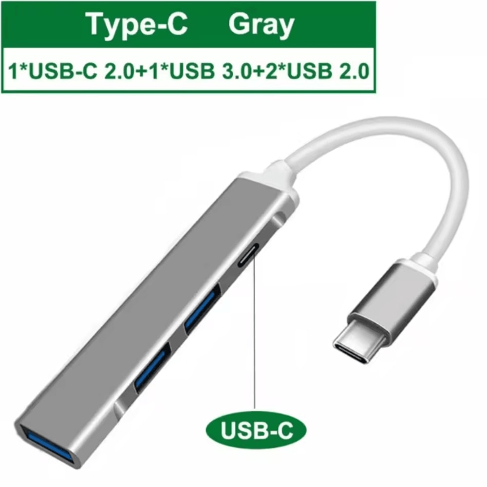 FlexiPort 4in1 USBC 30 Hub HighSpeed USBC OTG MultiPort Adapter For Laptops Devices 11