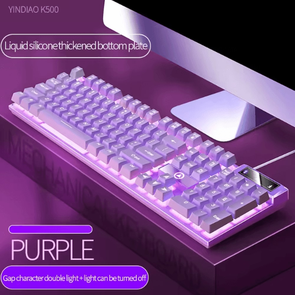 EliteStrike 104Key Wired Backlit Gaming Keyboard MechanicalFeel RGB Color Matching For PC Laptop 11