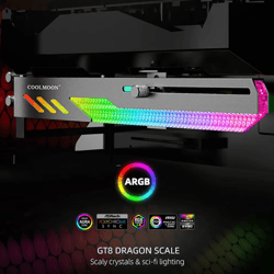 customized video card stand gt8 horizontal graphics card bracket 5v 3pin argb gpu vga holder desktop pc case diy accesso