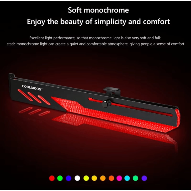 Customized Video Card Stand GT8 Horizontal Graphics Card Bracket 5V 3Pin ARGB GPU VGA Holder Deskto 3