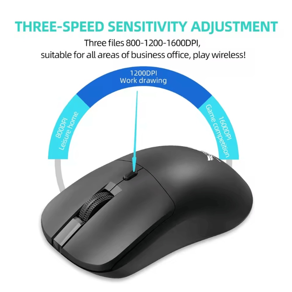 ProGlide 24 G Wireless Optical Mouse 3Level DPI Ergonomic Mouse For PC Laptop 1