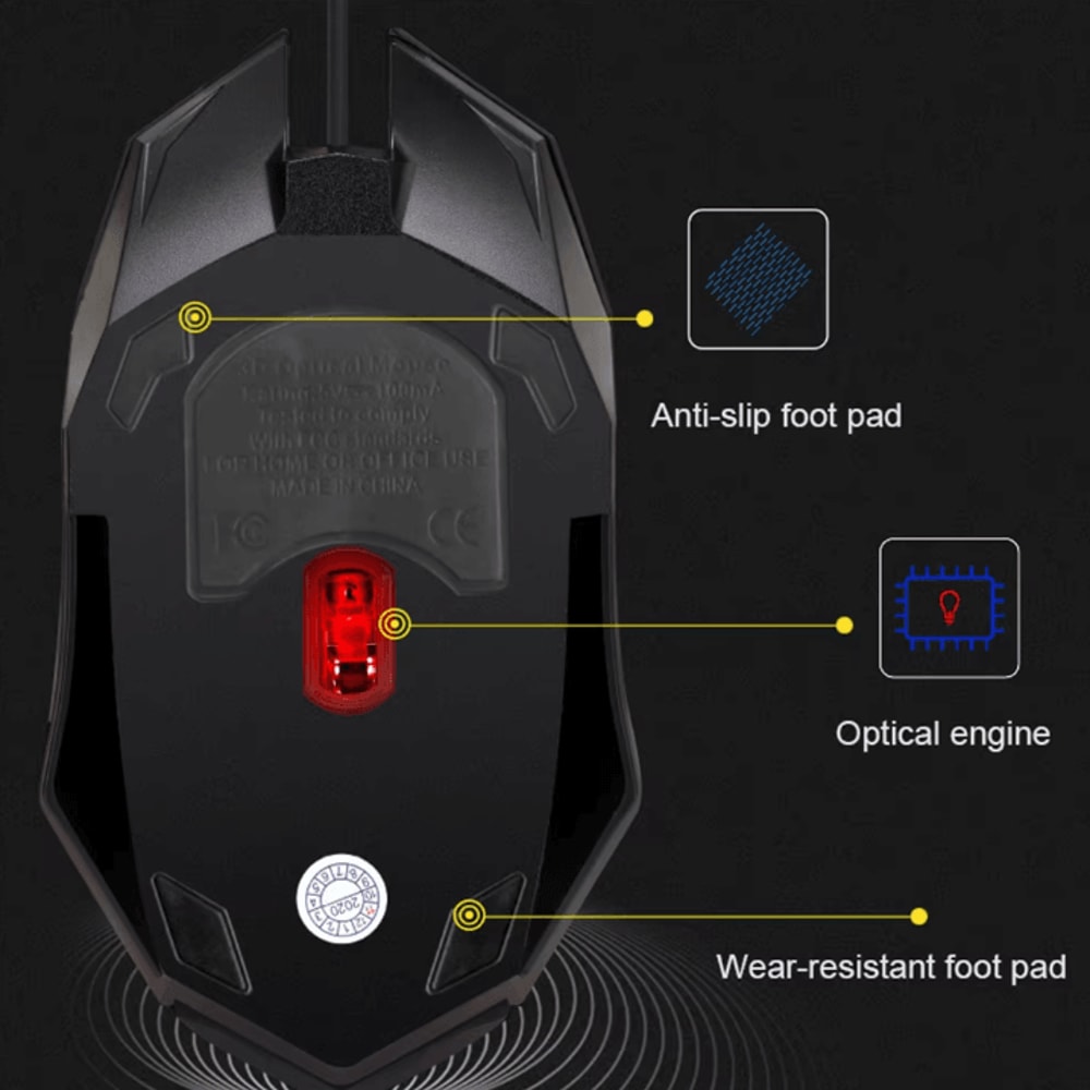 Esports USB Wired Mouse Colorful LED Gaming Mouse Wired Optical Mouse Suitable For Desktop And Lapt 1