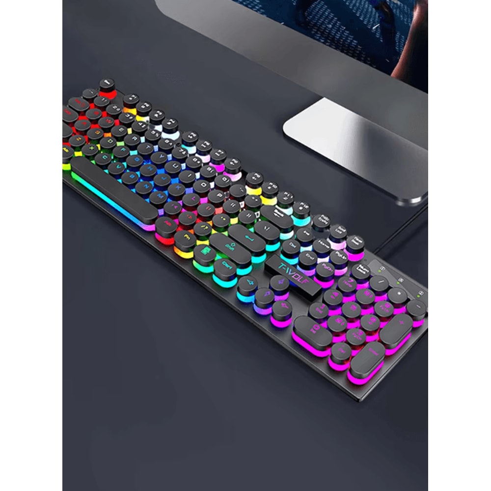ShadowStrike Illuminated Mechanical Gaming Keyboard Wired RGB For Desktop Laptop 5
