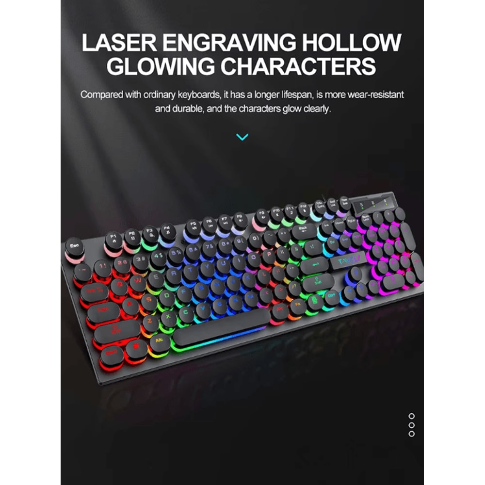 ShadowStrike Illuminated Mechanical Gaming Keyboard Wired RGB For Desktop Laptop 2