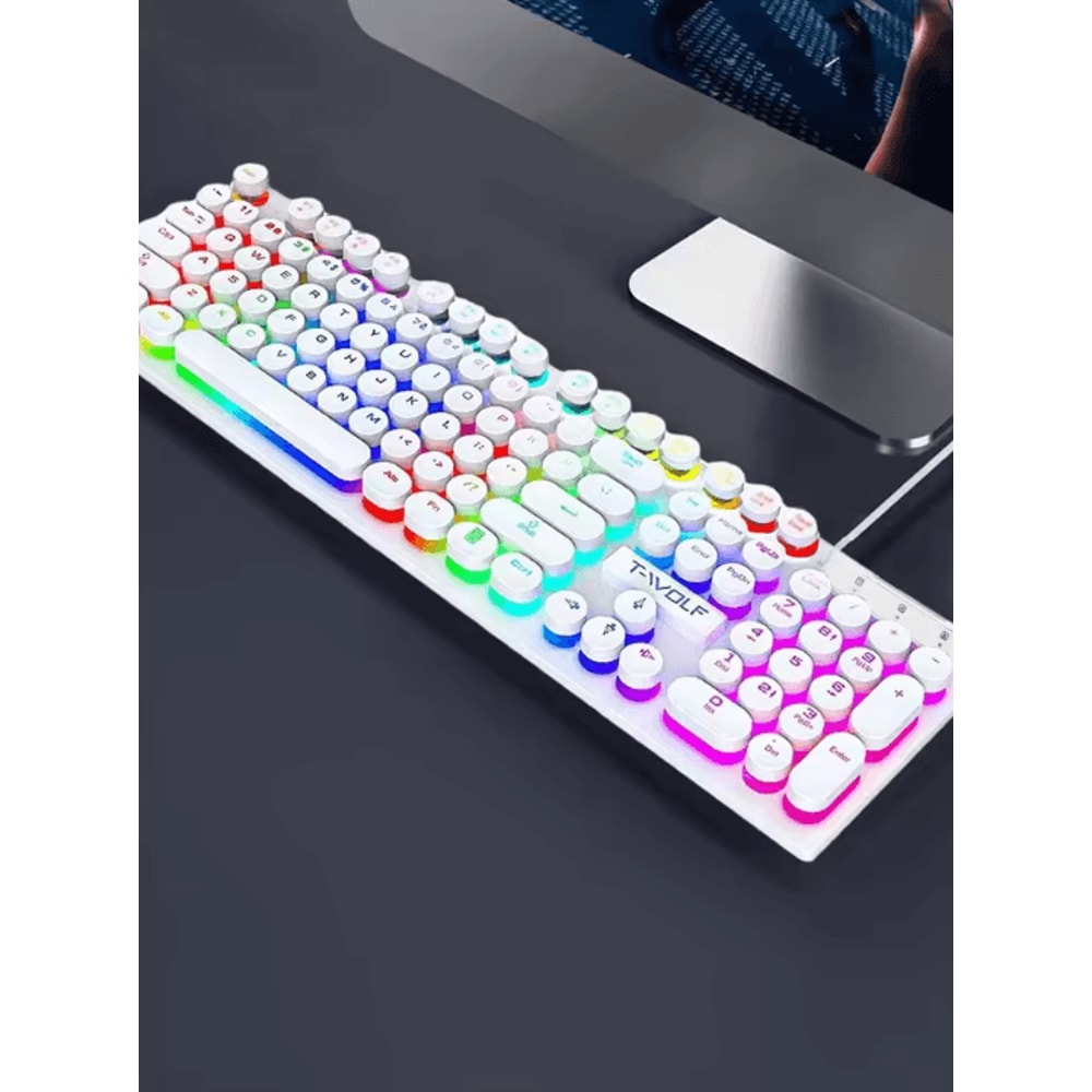 ShadowStrike Illuminated Mechanical Gaming Keyboard Wired RGB For Desktop Laptop 6