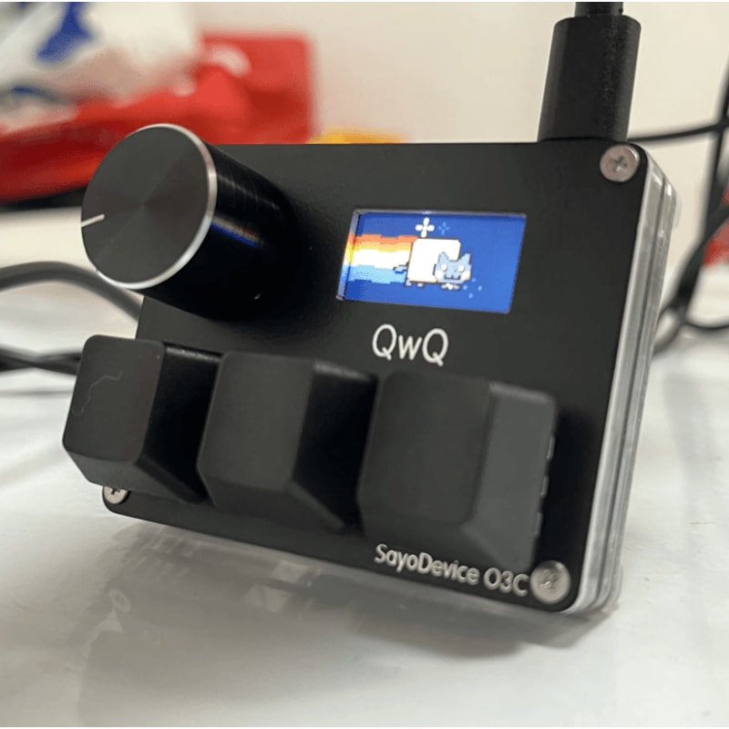 O3C Rapid Trigger Magnetic Gaming Keypad USB Hall Switch Mini Keyboard With Knob Screen 1