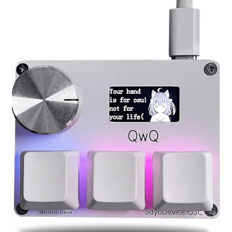 O3C Rapid Trigger Magnetic Gaming Keypad USB Hall Switch Mini Keyboard With Knob Screen 6
