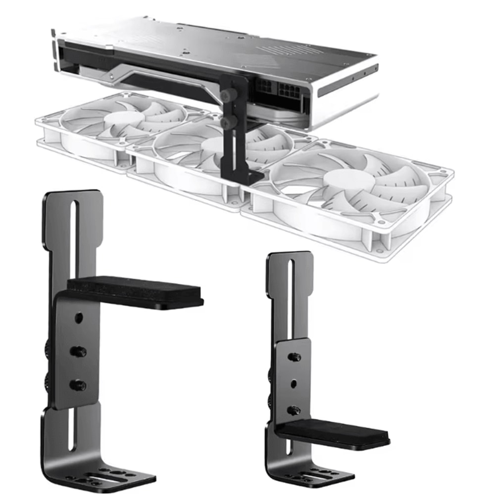 TitanGuard GPU Support Brace Stainless Steel Graphics Card Holder For 12cm Fan Chassis 2