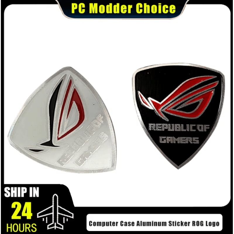 ROG Belief Aluminum PC Case Sticker Gamer Logo Label For Custom Modding 0