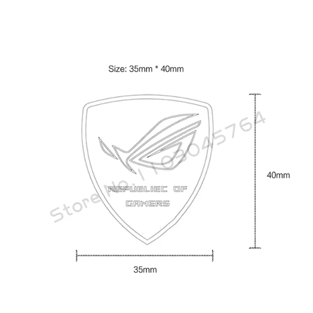 ROG Belief Aluminum PC Case Sticker Gamer Logo Label For Custom Modding 4